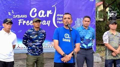 Meski Diguyur Hujan, Car Free Day Perdana 2023 di Sabang Tetap Seru