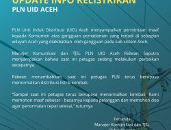 Listrik ke Sebagian Besar Wilayah Aceh Padam