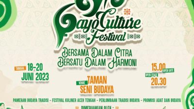 Gayo Culture Fest di Taman Budaya 18-20 Juni 2023; Event Melihat Kekayaan Seni dan Budaya Gayo