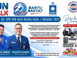 Catat, 1 Oktober 2023 DPD PAN Banda Aceh Gelar Fun Walk