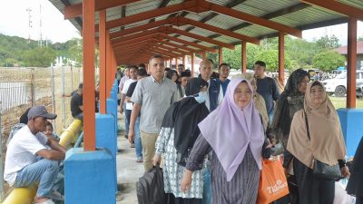 Kafilah MTQ Sabang Tiba di Simeulue setelah Diantar Pj Wali Kota hingga ke Pelabuhan Calang