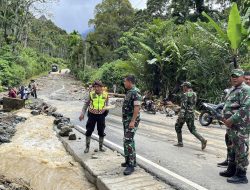 Dandim Nagan Raya Tinjau Titik Longsor di Lintasan Beutong–Aceh Tengah