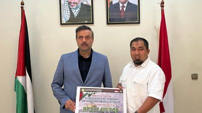 Muhammad Iswanto Serahkan Donasi Rp 277 Juta Lebih dari Aceh Besar untuk Palestina