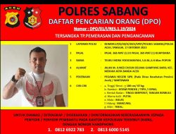 Tersangka Pemerasan dan Pengancaman, Polres Sabang DPO-kan TIY Alias Popon