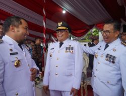 Hadiri Peringatan Hari Otda di Surabaya, Pj Gubernur Aceh ‘Dikawal’ Sejumlah Pj Bupati/Wali Kota