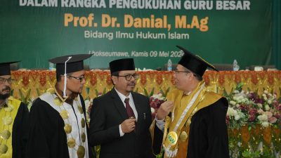 Dihadiri Pj Sekda Aceh, IAIN Lhokseumawe Kukuhkan Guru Besar Pertama