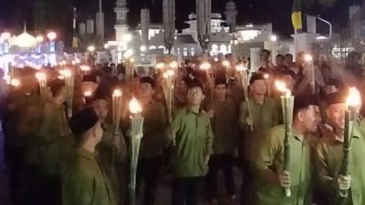 Banda Aceh Lautan Manusia pada Malam Pawai Takbir Idul Adha 1445 H