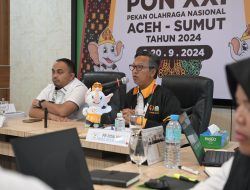 PB PON Wilayah Aceh Bahas Teknis Kepulangan Atlet PON