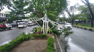 Angin Kencang Tumbangkan Pohon dan Tiang Listrik di Wilayah Banda Aceh-Aceh Besar