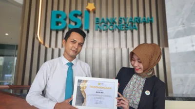 USK Ganjar BSI dengan Penghargaan Mitra Perbankan Terbaik