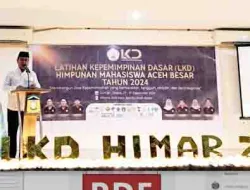 Wakili Pj Gubernur Aceh, Mahdi Efendi Buka LKD Mahasiswa Aceh Besar